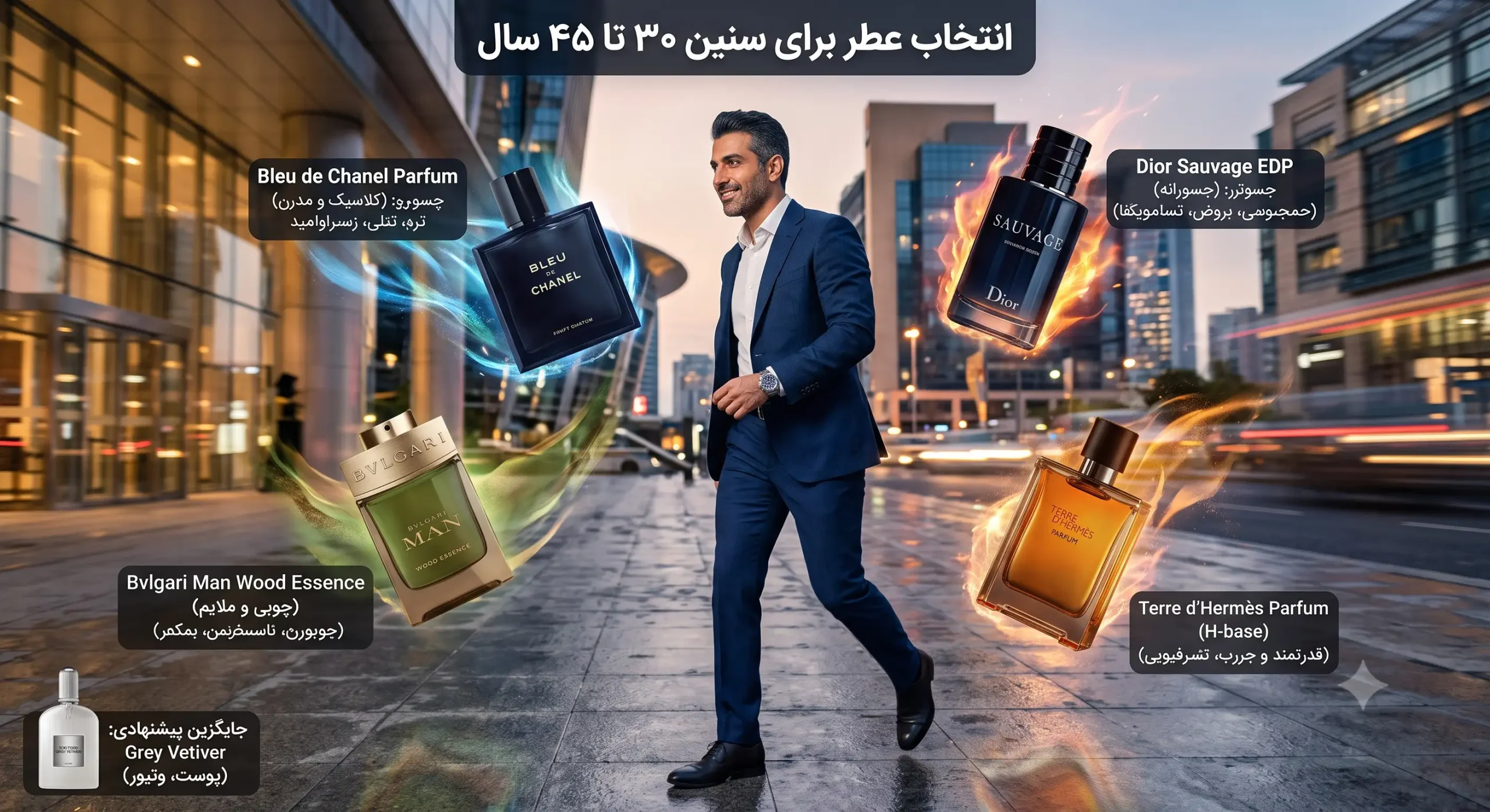 انتخاب عطر برای ۳۰ تا ۴۵ سال