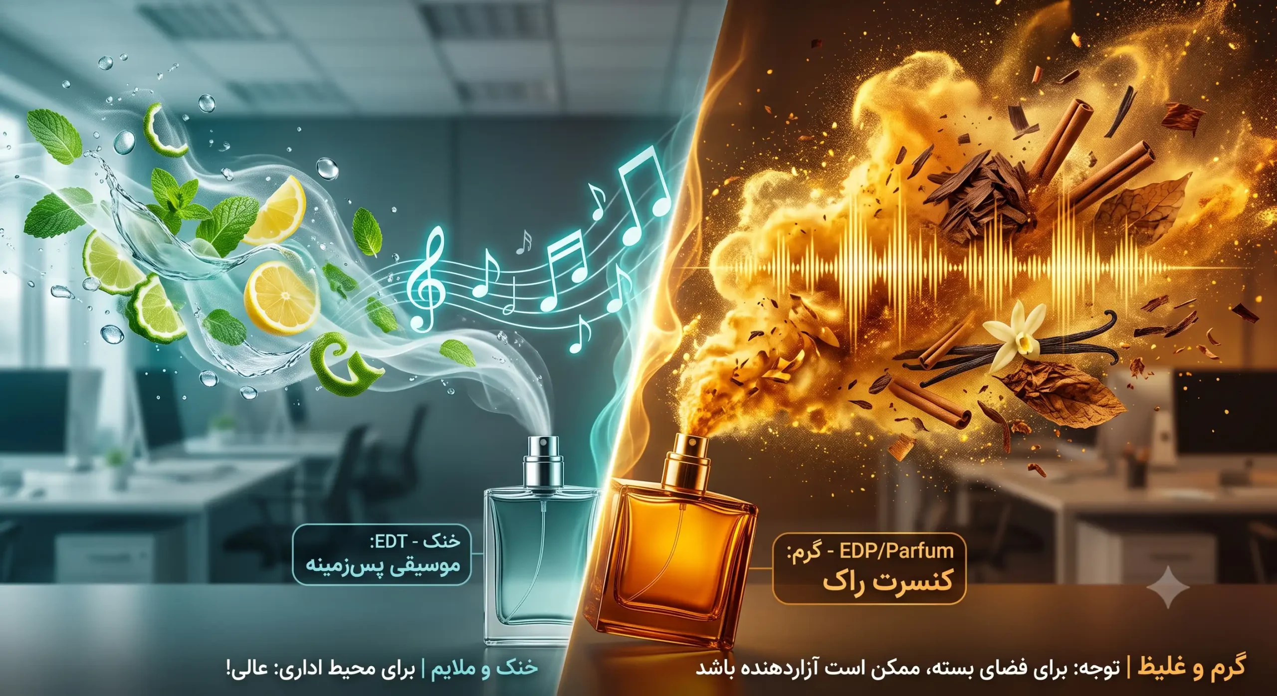 غلظت مناسب عطر برای محیط اداری