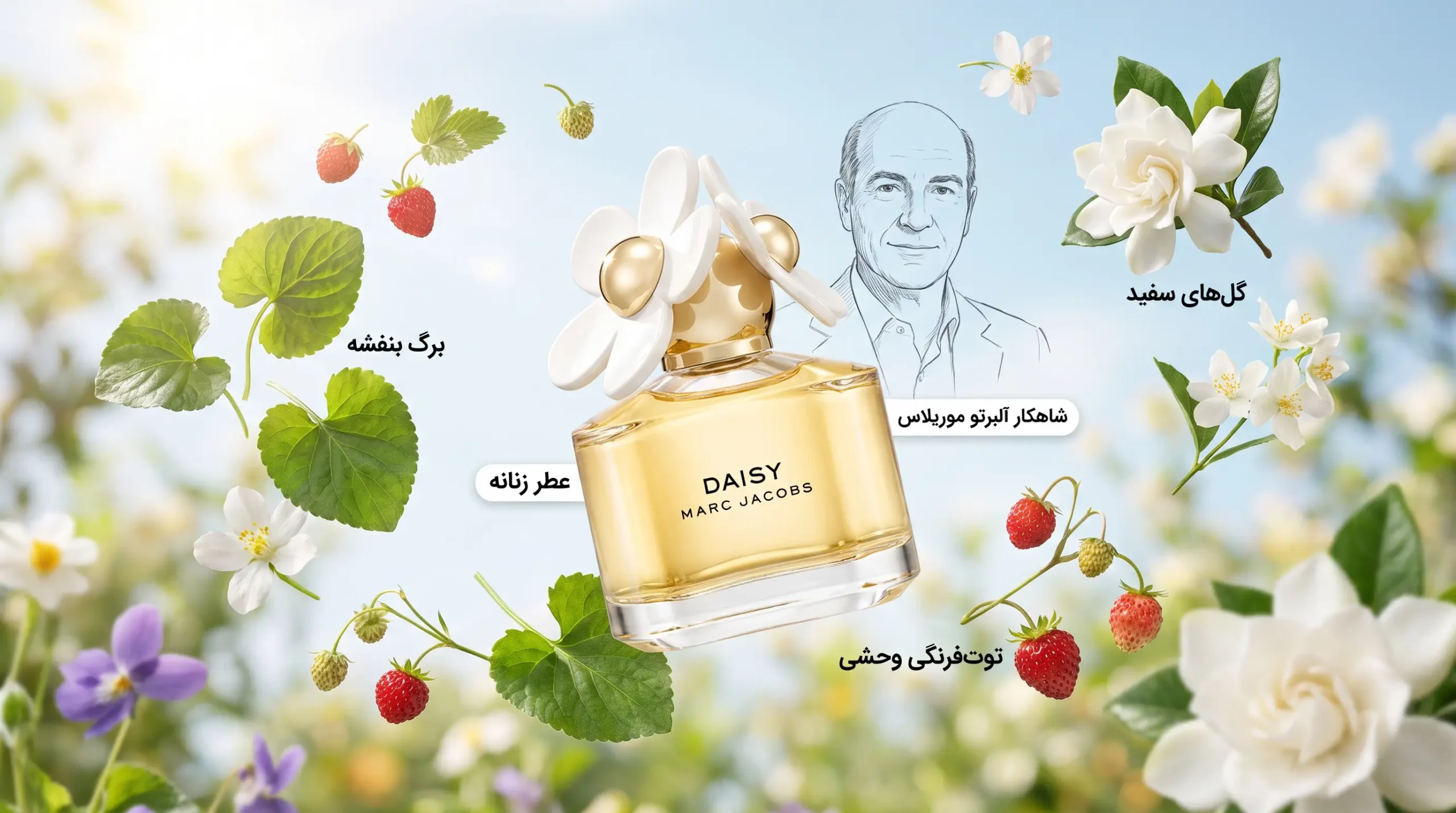 مارک جیکوبز دیزی (Marc Jacobs Daisy)؛ تجسم بهار در یک شیشه هنری